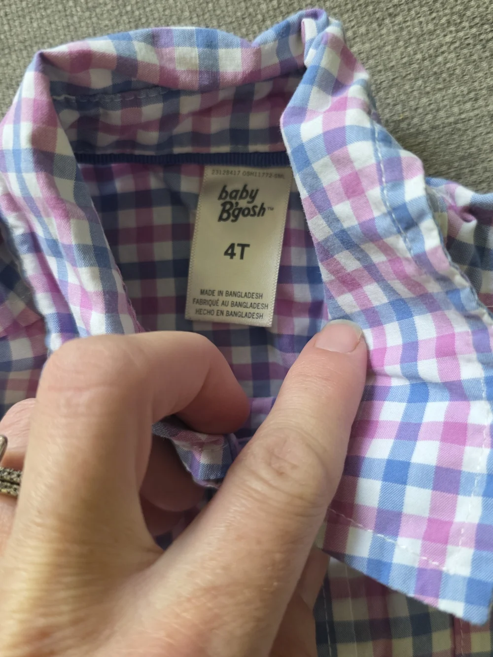 OshKosh B'gosh Pink & Blue Plaid Button-Down Shirt